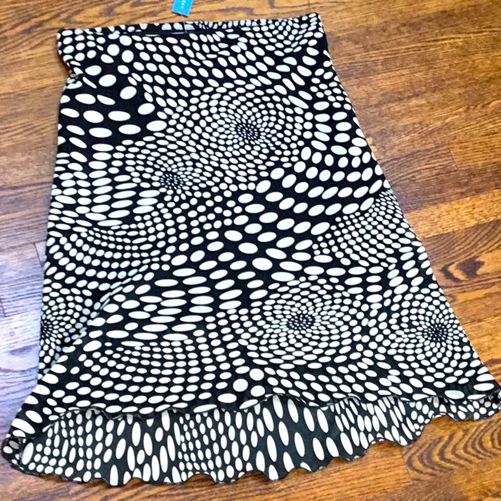 Chiffon Polka Dot Hi/Low Skirt